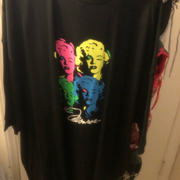 2 black neon print T-shirt’s - Picture 1 of 2